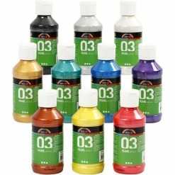 Budget 🤩 Creativ Company Peinture Acrylique A-Color Assortiment Peinture Acrylique Métallisée A-Color - 10 X 120 Ml ❤️