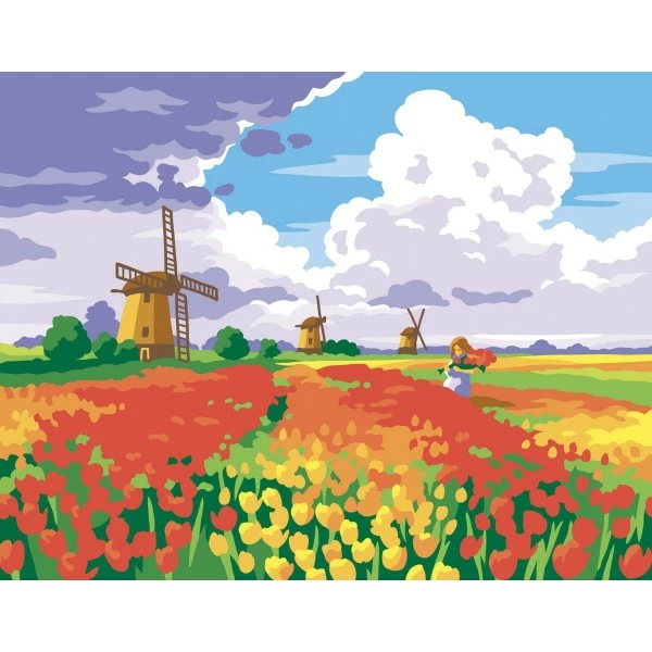 Promo ❤️ OZ International Peinture Numéro Peinture Par Numéros - Moulins à Vent - 35,5 X 27,9 Cm 😍 2 Promo ❤️ OZ International Peinture Numéro Peinture Par Numéros - Moulins à Vent - 35,5 X 27,9 Cm 😍 – Image 2