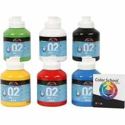 Meilleur prix 😀 Creativ Company Peinture Acrylique A-Color Assortiment De Peinture Acrylique Mate A-Color - 500 Ml - 6 Pcs ⌛