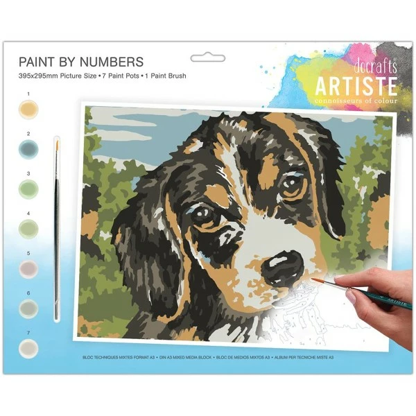 Grosses soldes ⌛ Docrafts Papermania Peinture Numéro Peinture Au Numéro - Chiot - 39,5 X 29,5 Cm ⌛ 1 Grosses soldes ⌛ Docrafts Papermania Peinture Numéro Peinture Au Numéro - Chiot - 39,5 X 29,5 Cm ⌛