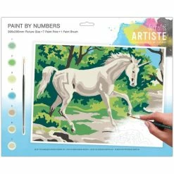 Budget 🌟 Docrafts Papermania Peinture Numéro Peinture Au Numéro - Licorne - 39,5 X 29,5 Cm 👍
