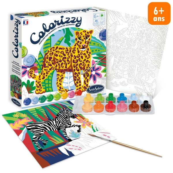 Remise ❤️ Sentosphère Peinture Numéro Kit Créatif Colorizzy - Peinture Par Numéros - Zèbre Et Léopard ✨ 1 Remise ❤️ Sentosphère Peinture Numéro Kit Créatif Colorizzy - Peinture Par Numéros - Zèbre Et Léopard ✨
