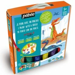 Promo đŻ Gouache Tube Coffret Peinture DĂ©couverte - Prima Color PĂ©bĂ©o - Dinosaures â