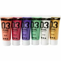 Meilleure vente ❤️ Creativ Company Peinture Acrylique A-Color Assortiment De Peinture Acrylique Perle Métallique A-Color - 6 X 20 Ml 😀
