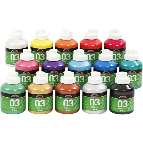 Remise 🌟 Creativ Company Peinture Acrylique A-Color Assortiment De Peinture Acrylique Perle Métallique A-Color - 15 X 500 Ml 😀 1 Remise 🌟 Creativ Company Peinture Acrylique A-Color Assortiment De Peinture Acrylique Perle Métallique A-Color - 15 X 500 Ml 😀
