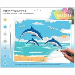 Meilleur prix 👍 Docrafts Papermania Peinture Numéro Peinture Au Numéro - Dauphins - 39,5 X 29,5 Cm 🌟
