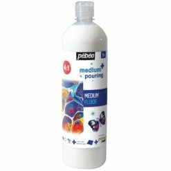 Coupon 😍 Pébéo Medium Peinture Medium Pouring Fluid Pour Enfant 4 En 1 - 500 Ml ❤️