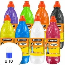 Coupon 👍 Cléopâtre Gouache Liquide Enfant Peinture Gouache Cléopatre - Néfertari Baby - 1 Litre - 8 Pcs + 10 Tampons ✨