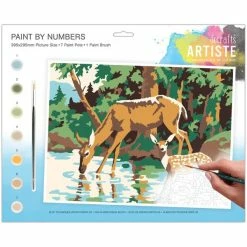 Meilleur prix 🤩 Docrafts Papermania Peinture Numéro Peinture Au Numéro - Biche Et Son Faon - 39,5 X 29,5 Cm ⭐