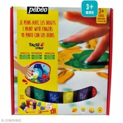 Sortie 🔥 Peinture Au Doigt Coffret Peinture Aux Doigts Pébéo - Prêt à L'emploi - A Partir De 3 Ans 🎉