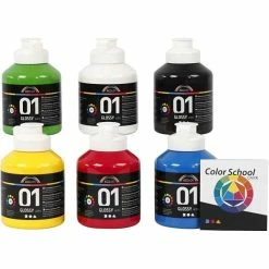 Coupon 🎉 Creativ Company Peinture Acrylique A-Color Assortiment Peinture Acrylique Brillante A-Color - 6 X 500 Ml ❤️