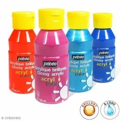 Sortie ❤️ Pébéo Peinture Acrylique Enfant - Acrylcolor Brillante - 150 Ml 🔥