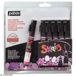 Top 10 😉 Pébéo Feutre Multisupports Coffret Skrib Marqueur Peinture Acrylique - Dragées - 6 Marqueurs 😉