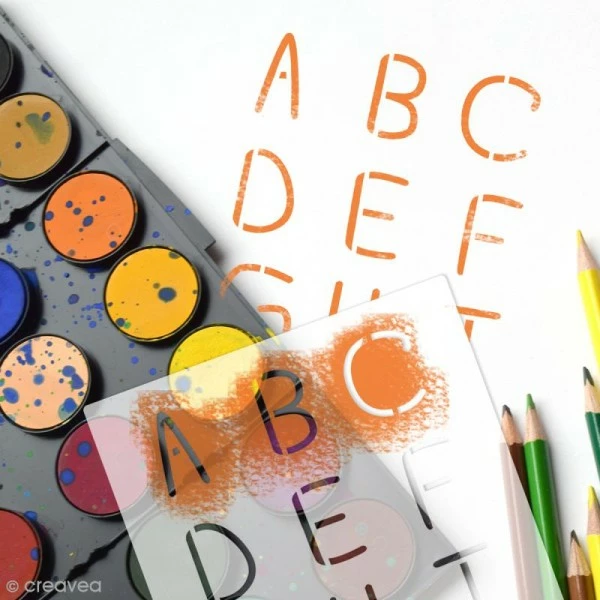 Bon marché 🧨 Creavea Pochoir Enfant Alphabet Light - 6 Pcs 🎉 2 Bon marché 🧨 Creavea Pochoir Enfant Alphabet Light - 6 Pcs 🎉 – Image 2