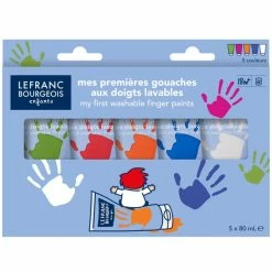 Acheter 🛒 Peinture Au Doigt Gouache Au Doigt Lefranc Bourgeois - 5 X 80 Ml ❤️