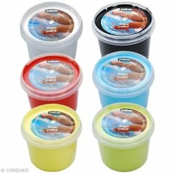 Tout neuf đ PĂ©bĂ©o Kit De Peinture Au Doigt Textile Finger Paint Pebeo 6 X 100 Ml đ