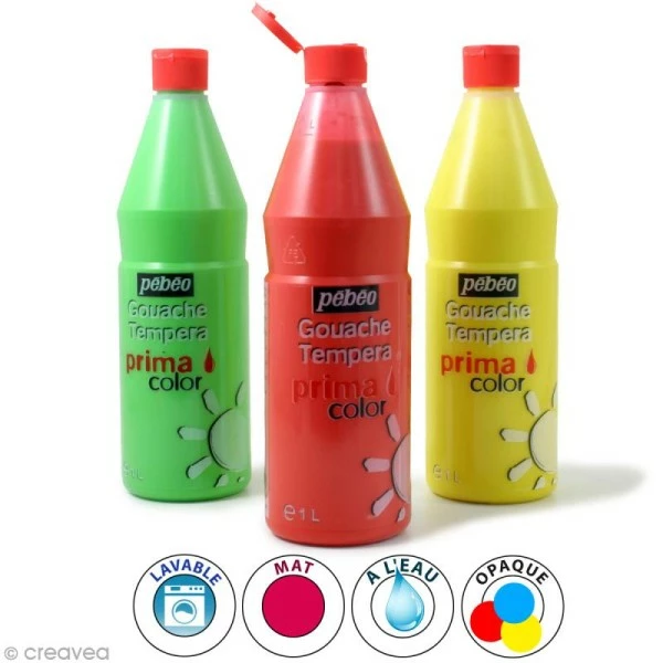 Grosses soldes 😀 Pébéo Gouache Primacolor 1L 😀 1 Grosses soldes 😀 Pébéo Gouache Primacolor 1L 😀