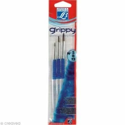 Vente flash 🔥 Lefranc Bourgeois Pinceau Enfant Et Accessoires Pinceau Education Grippy Poil De Poney - Lot De 3 - N° 2, 8 Et 12 🎁