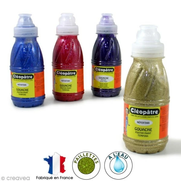 Meilleure vente 👍 Cléopâtre Gouache Pailletée Gel Pailleté Néfertari - 250 Ml ✨ 1 Meilleure vente 👍 Cléopâtre Gouache Pailletée Gel Pailleté Néfertari - 250 Ml ✨