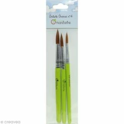 Promo 👏 Avenue Mandarine Pinceau Enfant Et Accessoires Pinceaux Synthétiques En Rond - 3 Tailles 🎉