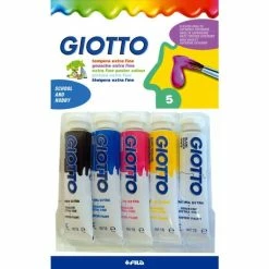 Nouveau 😍 Gouache Tube Tubes Gouache Extra Fine Enfant GIOTTO - Couleurs Primaires - 10ml - 5 Pcs ✔️