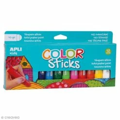 Meilleur prix ❤️ Apli Kids Kit De Gouache Gouache Solide Color Sticks - Assortiment 12 Couleurs 🌟