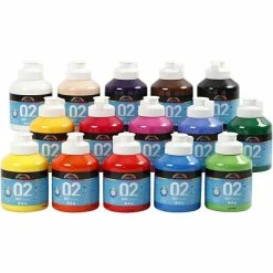 Le moins cher 😉 Creativ Company Peinture Acrylique A-Color Assortiment De Peinture Acrylique Mate A-Color - 15 X 500 Ml 🤩