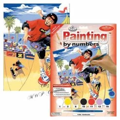 Offres ✨ Royal & Langnickel Peinture Numéro Tableau Peinture Par Numéros "Skateur" 🛒