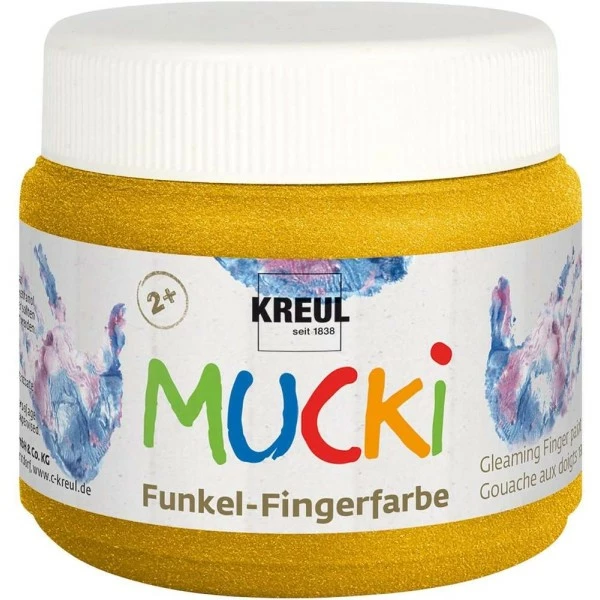Remise 😉 KREUL Peinture Au Doigt Gouache Aux Doigts Nacrée "Mucki" - 150 Ml - Lingot D'or ✔️ 1 Remise 😉 KREUL Peinture Au Doigt Gouache Aux Doigts Nacrée "Mucki" - 150 Ml - Lingot D'or ✔️