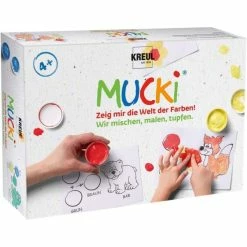 Tout neuf 👏 KREUL Peinture Au Doigt Gouache Aux Doigts "Mucki" - Kit 5 X 50 Ml 😉