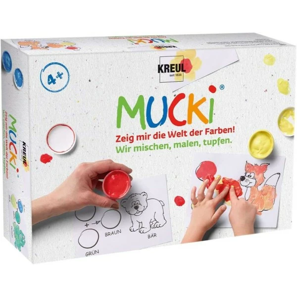 Tout neuf 👏 KREUL Peinture Au Doigt Gouache Aux Doigts "Mucki" - Kit 5 X 50 Ml 😉 1 Tout neuf 👏 KREUL Peinture Au Doigt Gouache Aux Doigts "Mucki" - Kit 5 X 50 Ml 😉