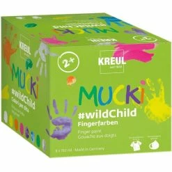 Promo 🌟 KREUL Peinture Au Doigt Gouache Aux Doigts "Mucki" - Set Premium #wildChild 😀