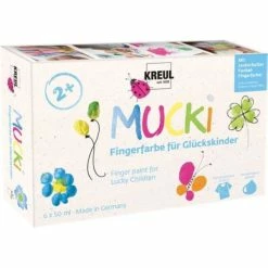 Tout neuf 😉 KREUL Peinture Au Doigt Gouache Aux Doigts "Mucki" Pour Enfants Chanceux ✔️