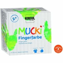 Grosses soldes 🌟 KREUL Peinture Au Doigt Gouache Aux Doigts "Mucki" - 150 Ml - Kit De 4 🎁