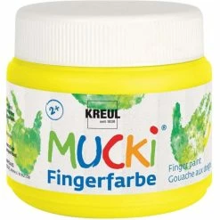 Offres 😀 KREUL Peinture Au Doigt Gouache Aux Doigts "Mucki" - 150 Ml - Jaune 🤩