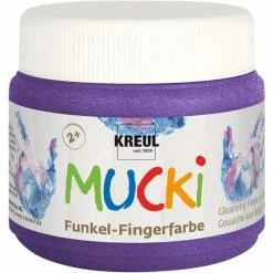 Tout neuf 🎉 KREUL Peinture Au Doigt Gouache Aux Doigts Nacrée "Mucki" - 150 Ml - Lilas Magique 🌟