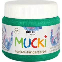 Tout neuf 🛒 KREUL Peinture Au Doigt Gouache Aux Doigts Nacrée "Mucki" - 150 Ml - Vert émeraude 😍