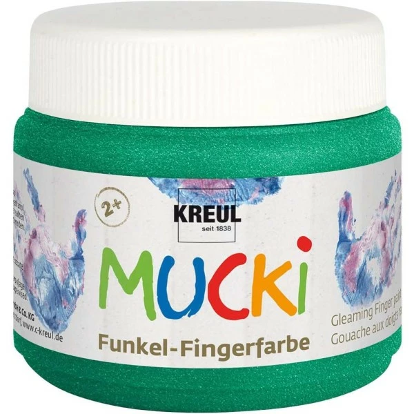 Tout neuf 🛒 KREUL Peinture Au Doigt Gouache Aux Doigts Nacrée "Mucki" - 150 Ml - Vert émeraude 😍 1 Tout neuf 🛒 KREUL Peinture Au Doigt Gouache Aux Doigts Nacrée "Mucki" - 150 Ml - Vert émeraude 😍