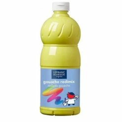 Promo 💯 LEFRANC & BOURGEOIS Gouache Liquide "Redimix" - 1 L. - Jaune Citron 🔔