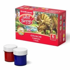 Promo ⭐ Czech Beads Exclusive Gouache Liquide Gouache Tempera Peinture, Toile Pour, Pinceaux, Ensemble Peinture, 6 Couleurs X 20 Ml, Peinture, Enf 🥰