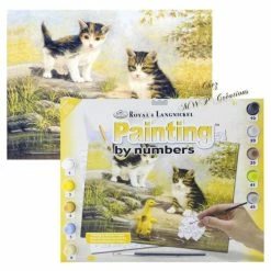 Coupon 🔔 La Fourmi Unicraft Peinture Numéro Tableau Peinture Par Numéros "Les Copains De L'étang" 27,5x35 Cm 😀