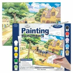 Offres 😀 La Fourmi Unicraft Peinture Numéro Tableau Peinture Par Numéros Paysage "Rue Escarpée" 27,5x35 Cm 👏