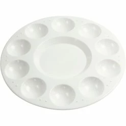 Vente flash 🔔 Creativ Company Palette Peinture Palette Ronde En Plastique - 17 Cm - 11 Compartiments ⭐