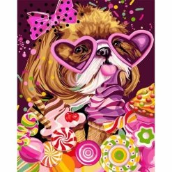 Sortie ⌛ Peinture Numéro Kit Peinture Par Numéros Wizardi Sweet Tooth 40x50 Cm R008 ❤️