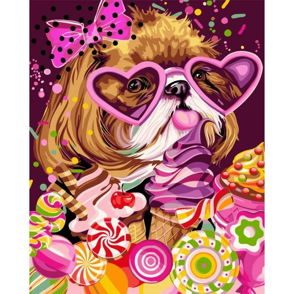 Sortie ⌛ Peinture Numéro Kit Peinture Par Numéros Wizardi Sweet Tooth 40x50 Cm R008 ❤️ 1 Sortie ⌛ Peinture Numéro Kit Peinture Par Numéros Wizardi Sweet Tooth 40x50 Cm R008 ❤️