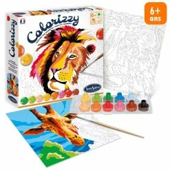 Coupon 🎁 Sentosphère Peinture Numéro Kit Créatif Colorizzy - Peinture Par Numéros - Animaux De La Savane ⌛