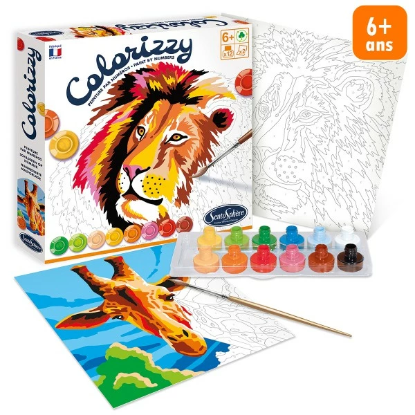 Coupon 🎁 Sentosphère Peinture Numéro Kit Créatif Colorizzy - Peinture Par Numéros - Animaux De La Savane ⌛ 1 Coupon 🎁 Sentosphère Peinture Numéro Kit Créatif Colorizzy - Peinture Par Numéros - Animaux De La Savane ⌛