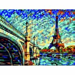 Budget ❤️ Peinture Numéro Kit Peinture Par Numéros Wizardi Motifs Français 40x50 Cm C041 🛒