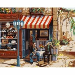 De gros 🌟 Peinture Numéro Kit Peinture Par Numéros Wizardi Musiciens De Rue 40x50 Cm J018 👏