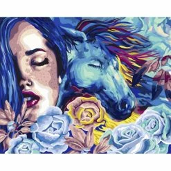 Vente flash 🛒 Peinture Numéro Kit Peinture Par Numéros Wizardi Rêverie 40x50 Cm R009 😉